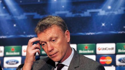Der Manchester United Trainer David Moyes hat bisher wenig zu feiern. 