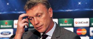 Der Manchester United Trainer David Moyes hat bisher wenig zu feiern. 