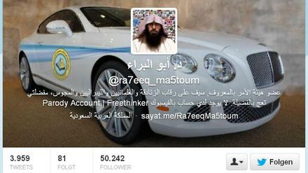 Twitter-Profil von Abu al Bara: "Freethinker" im Namen des Herrn