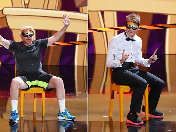 Unvorteilhaft: Bei Boris Becker spannt das Sportshirt über dem Bauch. Oliver Pocher macht hingegen in Abendgarderobe Bella Figura.