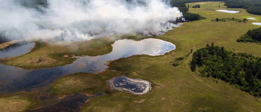 Die Temperaturen in Sibirien lagen im ersten Halbjahr 2020 um fünf Grad höher als im langjährigen Vergleich. Die Feuerwehr kämpft gegen zahlreiche Waldbrände – und die Permafrostböden tauen auf.