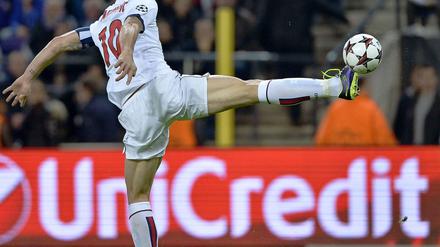 Hacke, Spitze, Einszweidreivier. Zlatan Ibrahimovic traf in Anderlecht wie er wollte.
