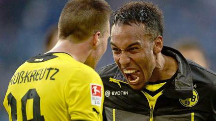 Der pfeilschnelle Pierre-Emerick Aubameyan (r.) erzielte das 1:0 für geistreichere Dortmunder.