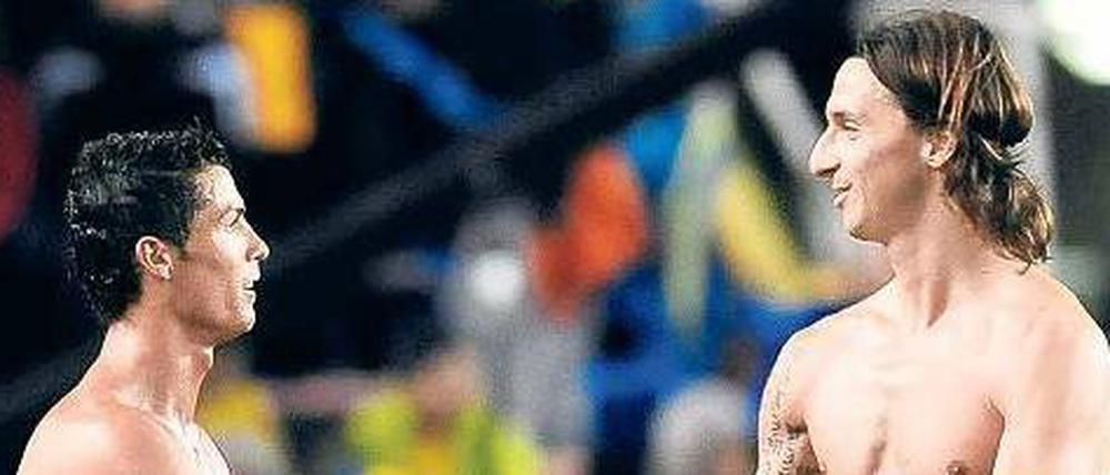 Es darf nur einen geben. Cristiano Ronaldo (links) und Zlatan Ibrahimovic machen die WM-Teilnahme unter sich aus.