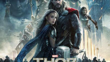 Wo der Hammer hängt: Chris Hemsworth und Natalie Portman auf dem Kinoplakat.