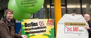 Drei Mal noch schlafen. Am Sonntag kommen die Plakate dann in die Tonne.