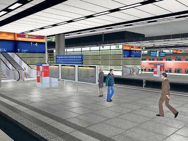 Zukunft und Vergangenheit. Der Bahnhof unter dem Flughafen BBI ist derzeit nur im Train Simulator in Betrieb....