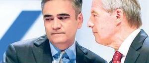Blick zurück. Die Vergangenheit der Deutschen Bank beschäftigt die Co-Chefs Anshu Jain (l.) und Jürgen Fitschen.