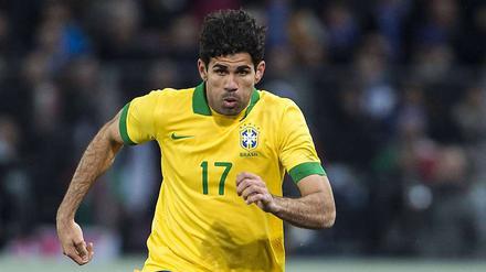 Diego Costa in einem seiner zwei Länderspiele für Brasilien.