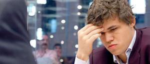 Konzentriert. Magnus Carlsen.