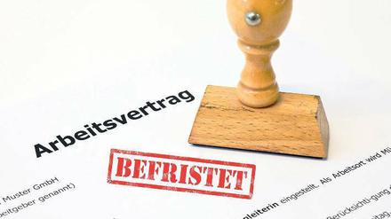 Auf Zeit. Am häufigsten werden befristete Verträge wegen Krankheit oder Schwangerschaft vergeben. Foto: dpa