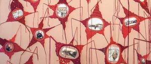 Umhäkelte Erinnerung. Silvina Der-Meguerditchians Arbeit „Freundschaft“ von 2011 in der Ausstellung. 
