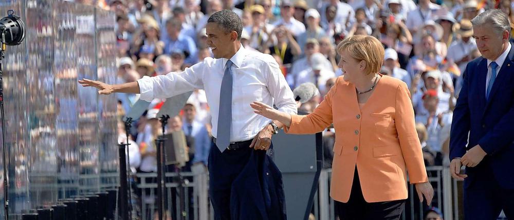 Barack Obama und Angela Merkel im Sommer 2013 in Berlin.