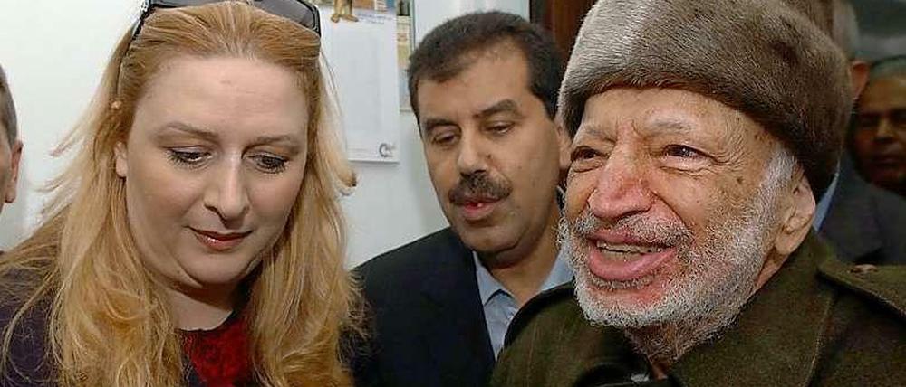 Arafat mit seiner Ehefrau kurz vor seinem Tod.
