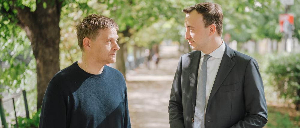 Streitgespraech mit CDU-Generalsekretaer Ziemiak und Union-Berlin-Manager Oliver Ruhnert in der CDU-Bundesgeschaeftsstelle (Konrad-Adenauer-Haus) in Berlin am 24. August 2021.