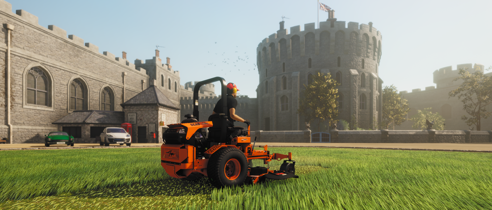 „Lawn Mowing Simulator“ heißt das Computerspiel für PCs und die X-Box, das genau das bietet, was sein Name verspricht.