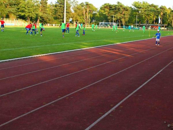 Die Tartanbahn im Ernst-Reuter-Stadion, auf der es sich so schön laufen lässt.