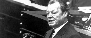 Bundeskanzler Willy Brandt 1972 im Bundestag