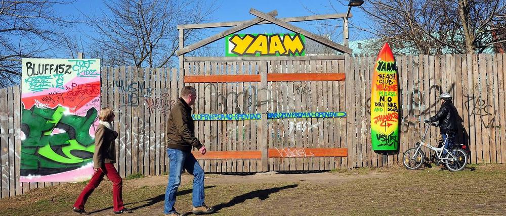 Der Club "Yaam" am Ostbahnhof.