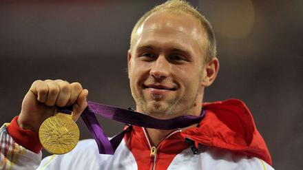 Mann mit Gold. Robert Harting sprach sich für Olympische Spiele in Berlin aus. Unter gewissen Voraussetzungen.