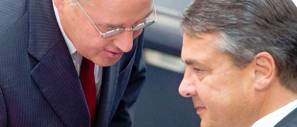 Linken-Fraktionschef Gregor Gysi und der SPD-Vorsitzende Sigmar Gabriel