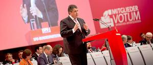 SPD-Chef Sigmar Gabriel auf dem SPD-Parteitag in Leipzig.