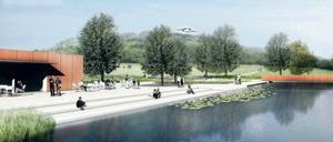 Wasser und Bäume! So sieht's aus in den neuen Gärten der Welt. Hier dürfen sich die Landschaftsplaner austoben. Schön oder?