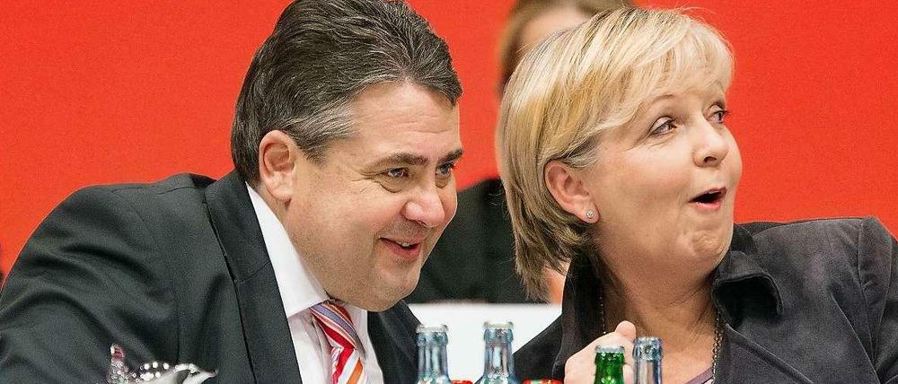 SPD-Chef Sigmar Gabriel neben NRW-Landeschefin Hannelore Kraft.