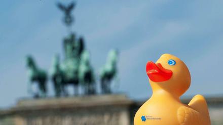 Die Ente ist draußen. Die Berliner Wasserbetriebe sind kein typischer Exporteur. Jetzt liefern sie 8000 Liter nach Asien. So viel verbraucht ein Durchschnittsberliner in zwei bis drei Monaten.
