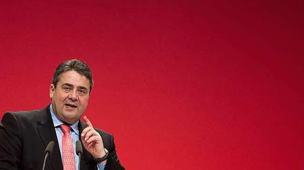 SPD-Chef Sigmar Gabriel auf dem Bundesparteitag in Leipzig.