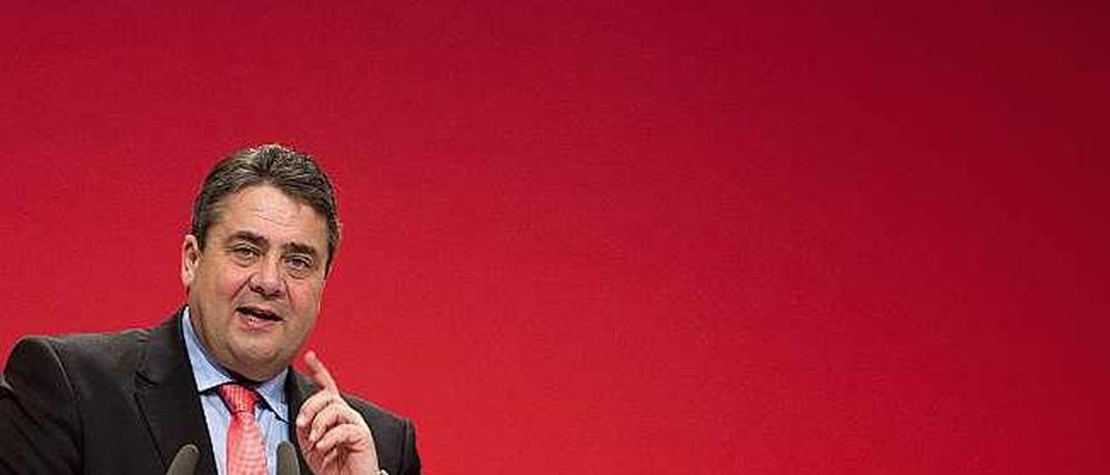 SPD-Chef Sigmar Gabriel auf dem Bundesparteitag in Leipzig.