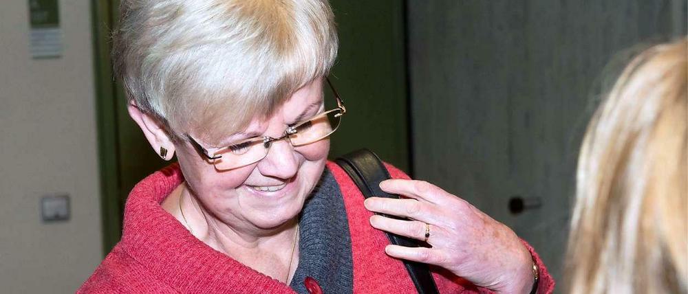 Brigitte Böhnhardt, Mutter des mutmaßlichen NSU-Terroristen Uwe Böhnhardt, beim NSU-Prozess in München.