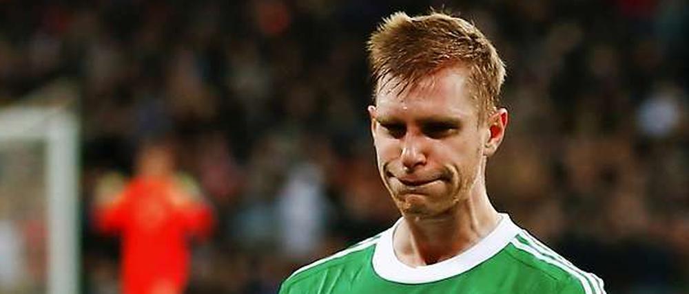 Bohnenstange mit Torinstinkt. Per Mertesacker erzielte den einzigen Treffer im Länderspiel von Wembley.