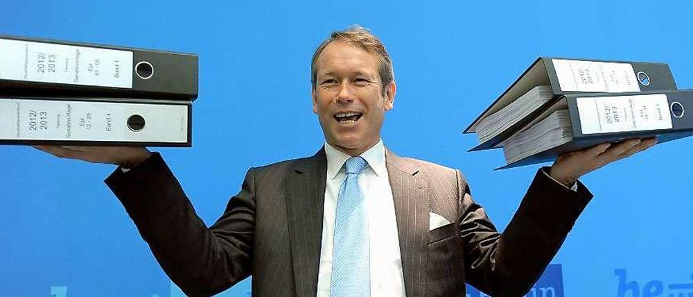 Hat momentan Grund zur Freude: Finanzsenator Ulrich Nußbaum hofft auf eine schwarze Null.