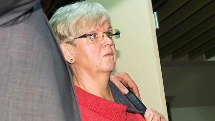 Brigitte Böhnhardt, Mutter des mutmaßlichen NSU-Terroristen Uwe Böhnhardt, beim NSU-Prozess in München.