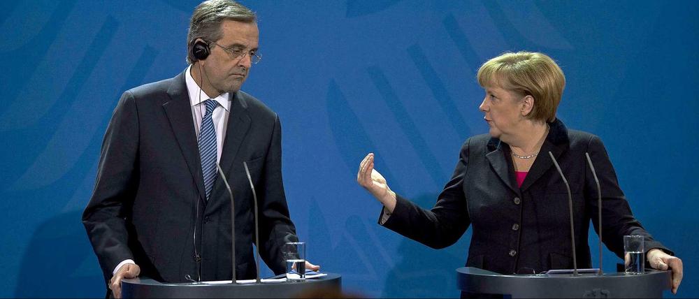 Der griechische Premierminister Antonis Samaras war am Freitag zu Gast bei seiner deutschen Amtskollegin Angela Merkel im Kanzleramt.