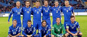 Islands Helden? Die Mannschaft von Trainer Lars Lagerbäck steht ein Spiel vor dem Triumph.