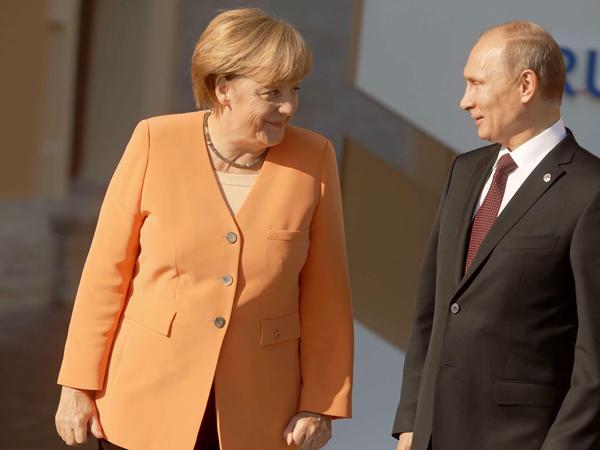 Angela Merkel und der russische Präsident Putin.