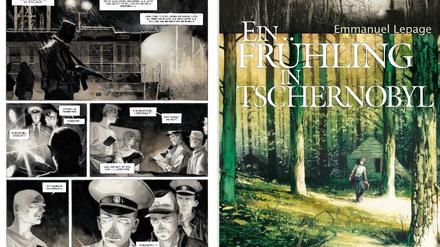 Hybris, Heldentum und Hoffnung: Eine Seite aus dem Buch und das Covermotiv.