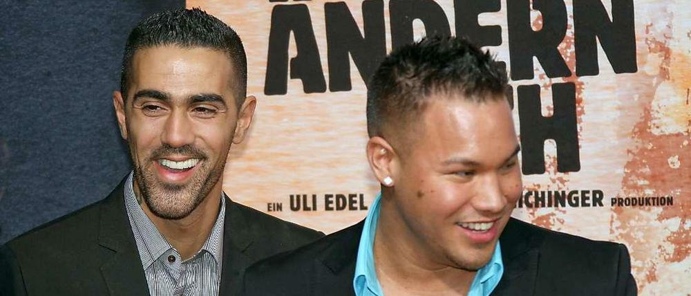 Bushido und Kay One im Jahr 2010, bevor der Konflikt zwischen den beiden Rappern ausbrach.
