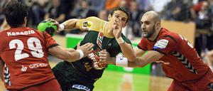 Auch Bartlomiej Jaszka (mit Ball) konnte sich gegen Brest nur schwer durchsetzen. 