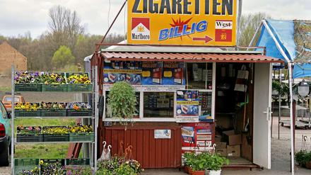 Stand auf dem Polenmarkt in Hohenwutzen