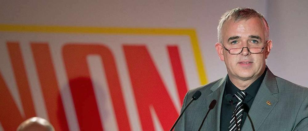 Unions Präsident Dirk Zingler hatte bei der Mitgliederversammlung viele erfreuliche Dinge zu verkünden.