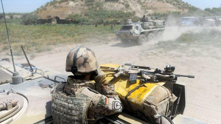 Soldat der Bundeswehr bei Kundus in Afghanistan.