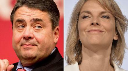 Sigmar Gabriel und Marietta Slomka.