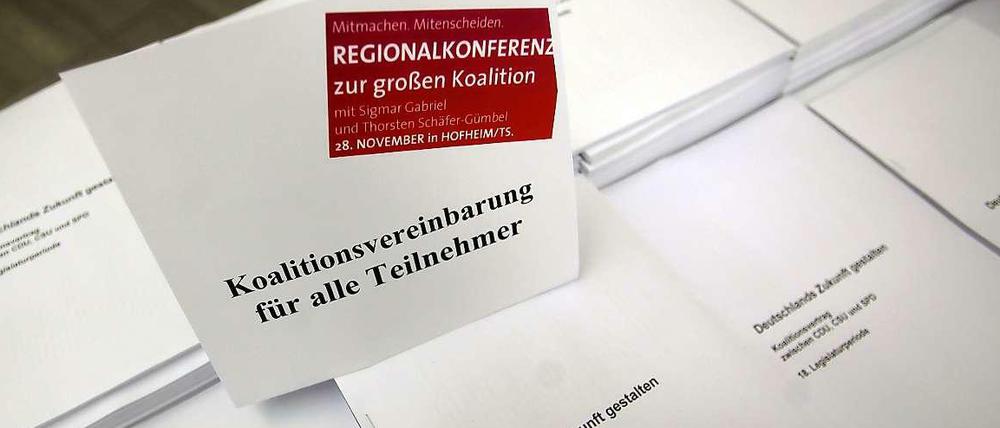 Er findet überwiegend Zustimmung - auch bei SPD-Wählern: der Koalitionsvertrag.