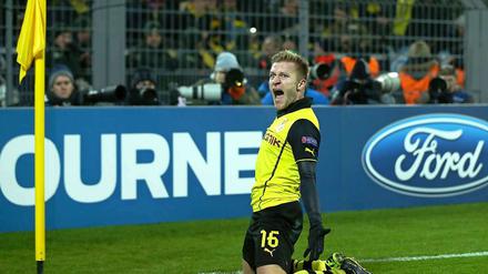 Schrei, wenn Du kannst. Jakub Blaszczykowski bejubelt sein Tor zum zwischenzeitlichen 2:0 für den BVB.