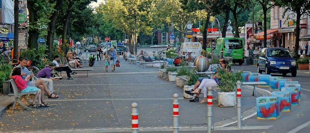 Die umgestaltete Maaßenstraße zwischen Nollendorf- und Winterfeldtplatz kommt im Schöneberger Kiez nicht gut an.