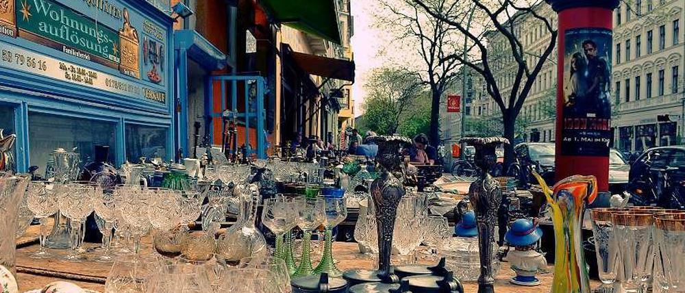 Die Bergmannstraße wäre ohne die vielen Trödelläden kaum vorstellbar.