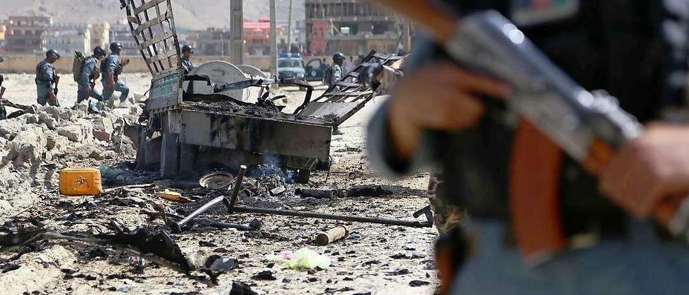 Nach einem Anschlag der Taliban in Kabul.